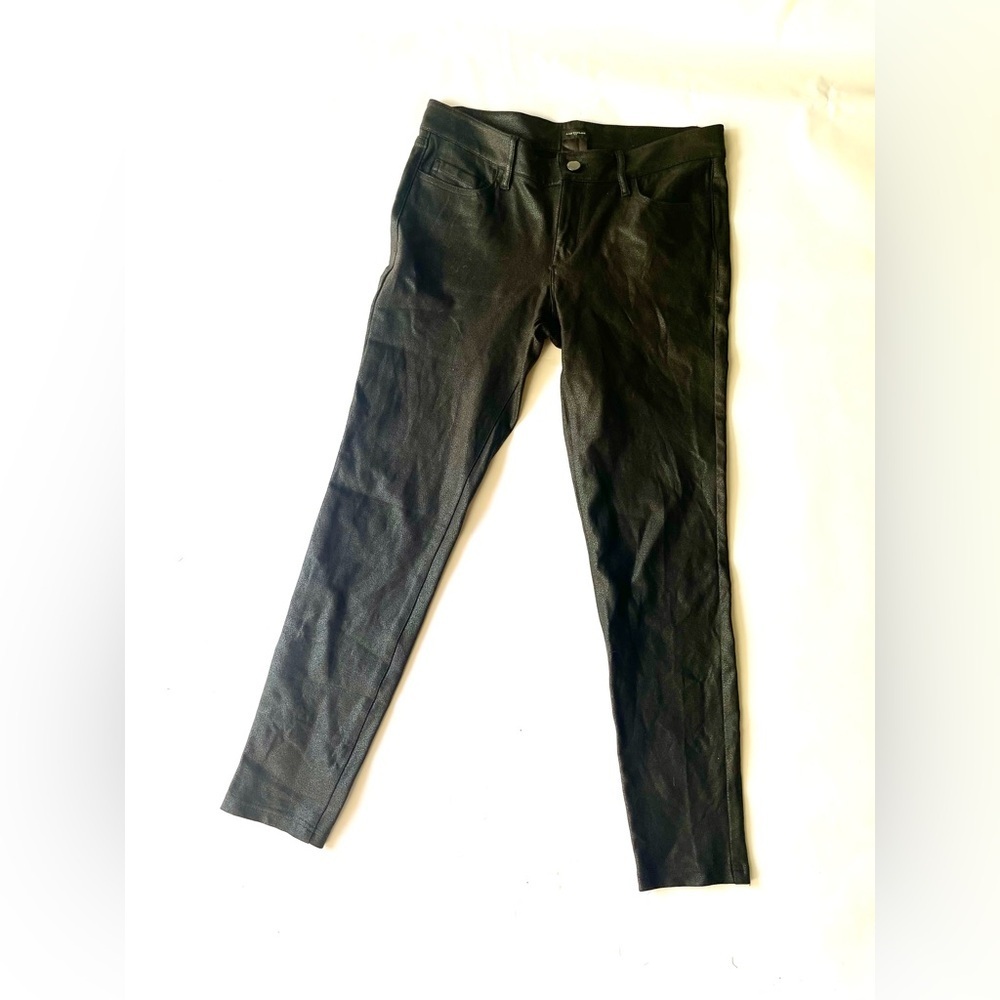Ann Taylor Black Faux Leather Pants